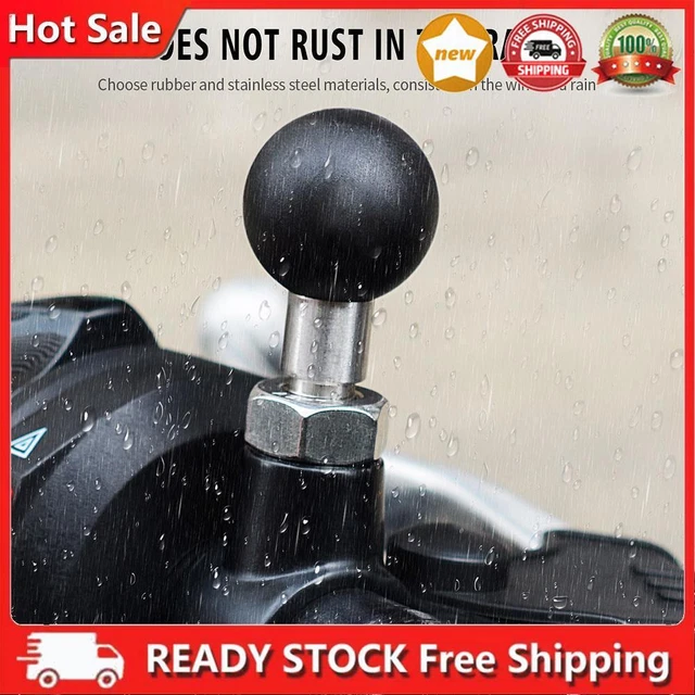 Supporto manubrio moto, specchietto retrovisore, morsetto a sfera, base, acciaio inox, telefono