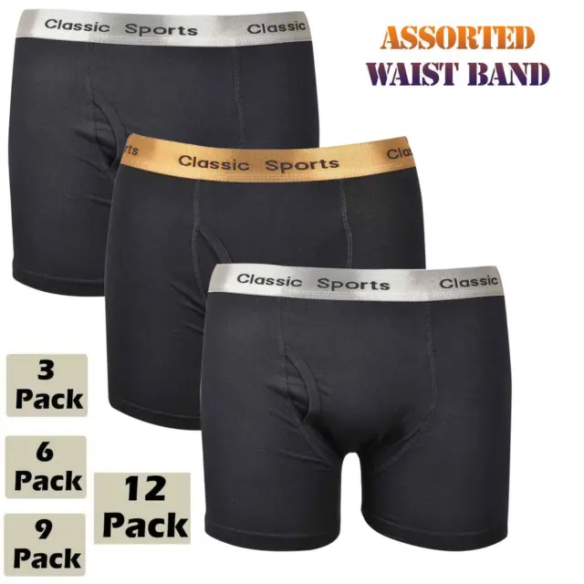Mens Boxer Classic Sports Rib Shorts Underwear Underpants Trunks 3-12 Pack S-2XL