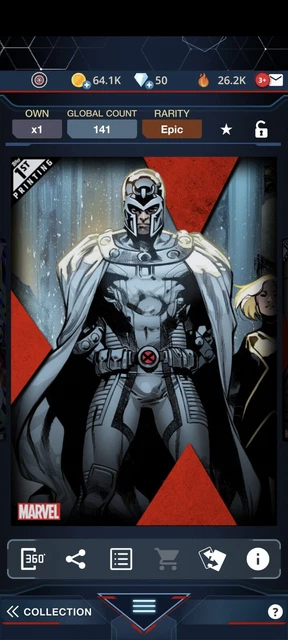 Topps Marvel Collect Epic Magneto 1st Printing Mutant Might Dawn Of X (Award)
