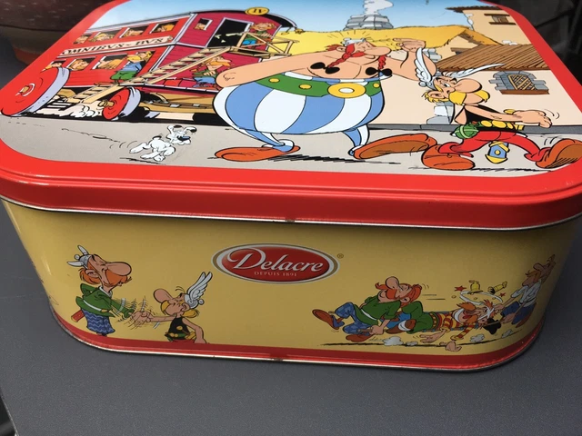 Boite à Biscuit En Tôle Litho Geslot-Voreux 1940 French Antique Tin Box 1940s
