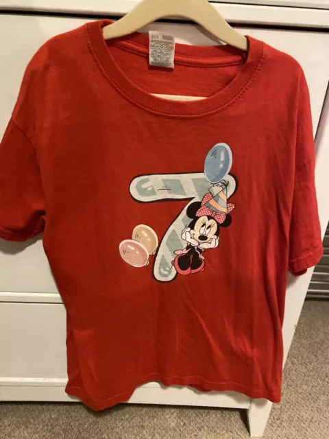girls Disney Minnie Mouse t shirt age 7 birthday Summer Tshirt
