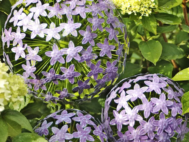 Pflanzstab Allium Purple Garten Beet Stecker Metall Blume Blüte Deko Lila Stab