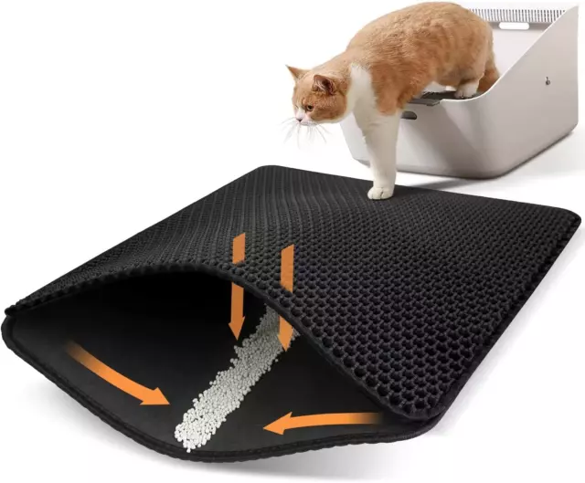 Conlun Cat Litter Mat Cat Litter Trapping Mat, Honeycomb Double Layer Design, Ur
