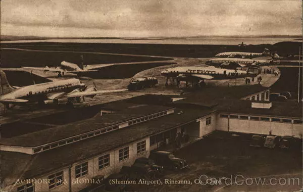 Ireland Shannon Airport Irish Times Photo Postcard Vintage Post Card