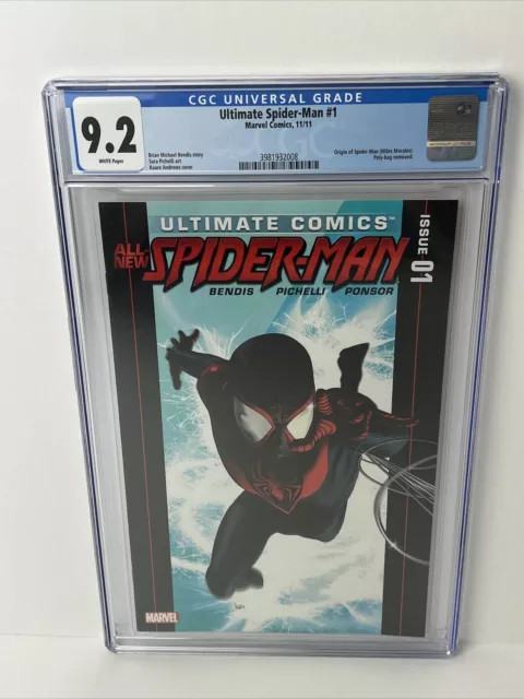 Ultimate Spider-Man #1 Origin Spider-Man Miles Morales Marvel Comic 2011 CGC 9.2