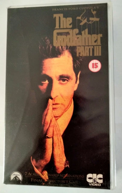 CIC VHS VIDEO The Godfather Part III Final Directors Cut 1990 Cert 15