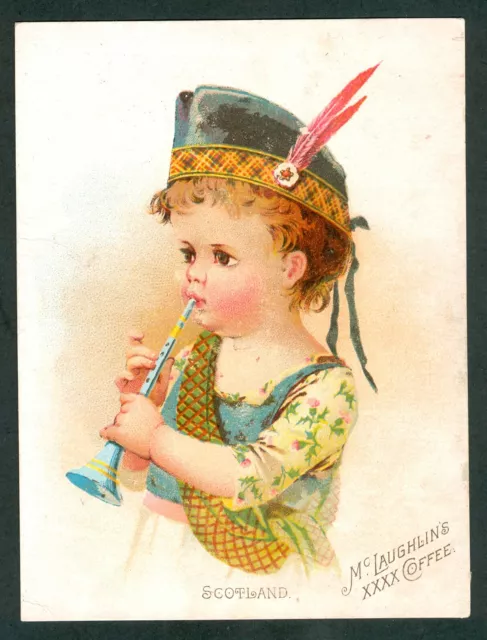 1890s SCOTLAND Children of DIFFERENT NATIONS McLaughlin COFFEE USA Card K66