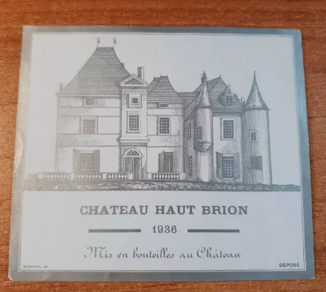 Etiquette de vin/ Wine Label HAUT BRION 1936 neuve