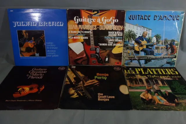 LOT x7 Vinyles 33 tours LP GUITARE Julian Bream -Parodi Juan Marquez Duane Eddy