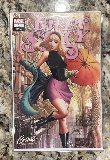 Gwen Stacy #1 J Scott Campbell Variant Cover A - NM+ ECCC Variant