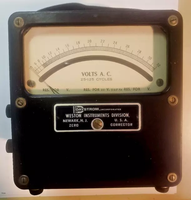 Weston 433 AC Voltmeter Model 433:  No. 145845- 25-125 CYCLES