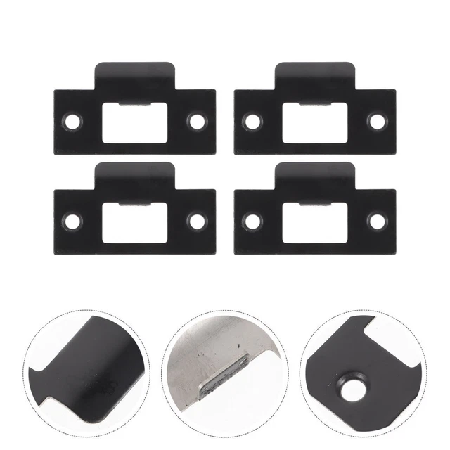 4pz Piastre Sicurezza Porta Acciaio Inox per Blocco Porta Legno/Metallo