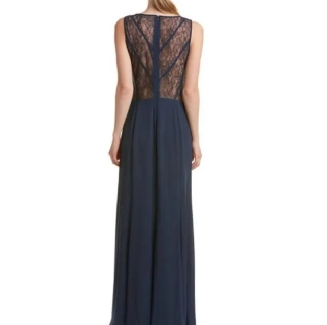 Bcbg Maxazria Paris Ariel Blue Lace Mermaid Gown Prom Formal Size 2 $338