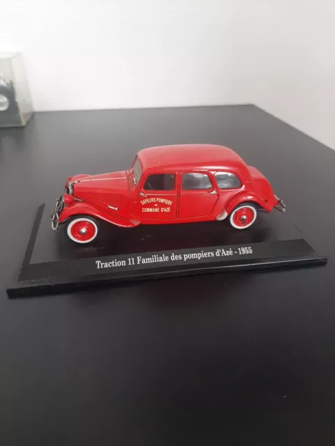 CITROËN Traction 11 Familiale Pompiers d'Azé 1955 Universal Hobbies 1/43 en Blis