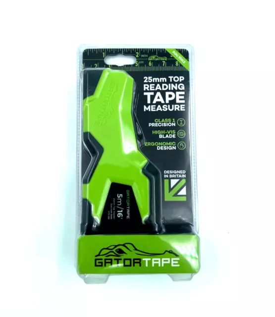 GATORTAPE 5m/16’ Dual Measure Reading Tape Measure 16ft x 1inch