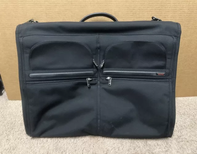 TUMI Ballistic Nylon Black Garment Luggage Travel Bag 22134D4 Bi Fold Suitcase