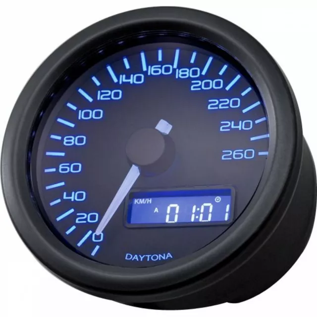 DAYTONA digital Tachometer speedometer tachymètre VELONA Ø60mm schwarz black