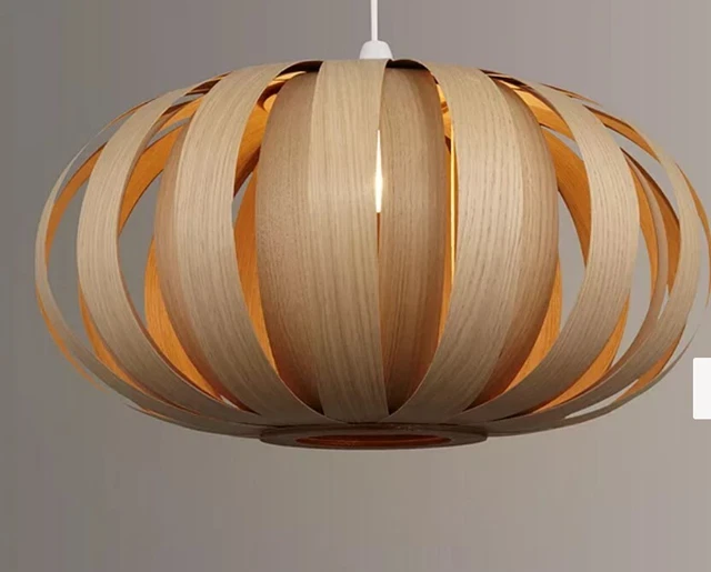 RRP£325.00 Tom Raffield Urchin Pendant Ceiling Light, 53cm, Oak