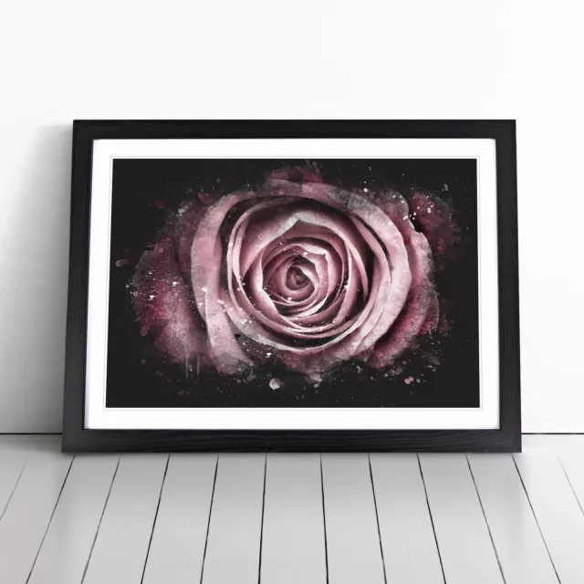 Pink Rose Flower Vol.2 Wall Art Print Framed Canvas Picture Poster Decor
