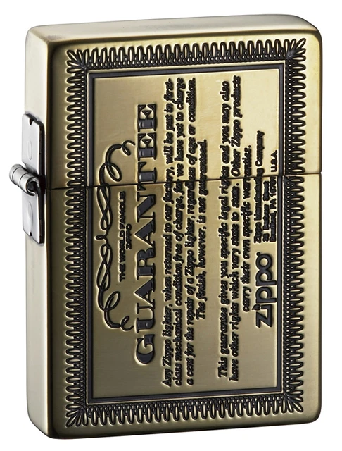 Zippo 1935 Replica Guarantee Card Design Antique Brass Etching Japan Limited