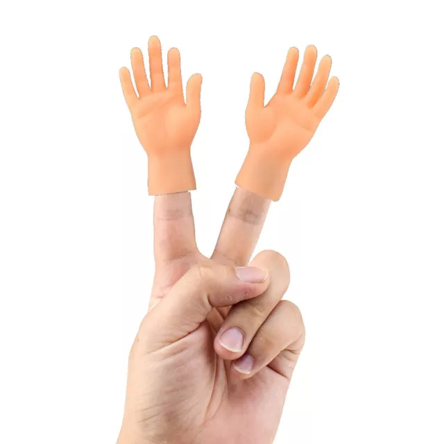 🐥 2Pcs Funny Simulation LeftRight Mini Hands Finger Sleeve Finger Puppets Toy 2