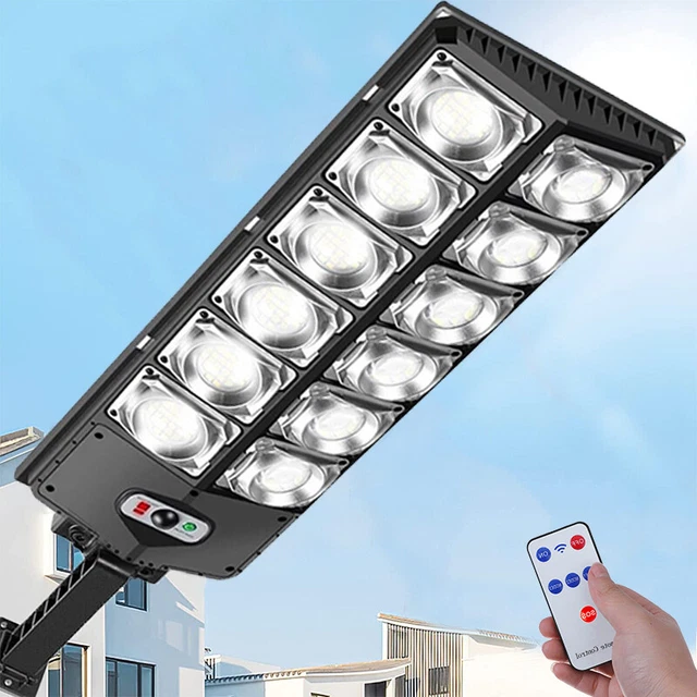 Commercial 1000000LM LED Outdoor Dusk to Dawn Solar Street Light Road Area Lamp