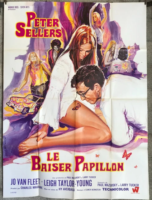 cinema-affiche originale- LE BAISER PAPILLON - 120x160 - Peter Sellers