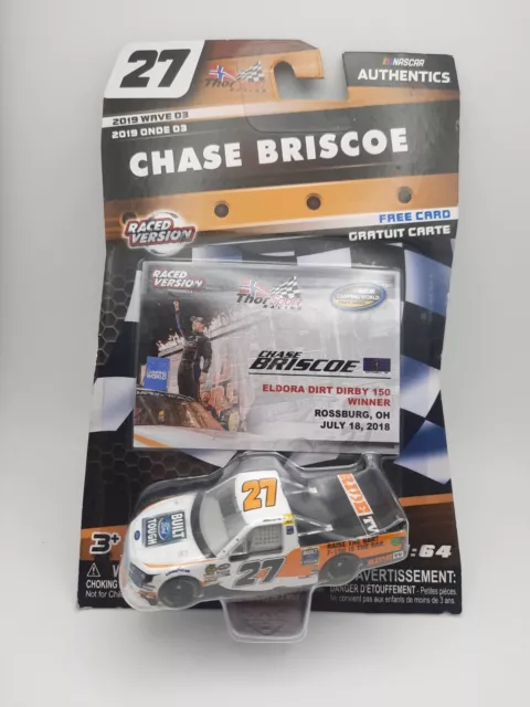 Chase Briscoe 2019 1/64 Nascar Authentics #27 Eldora Raced Version Wave 3 W/Card