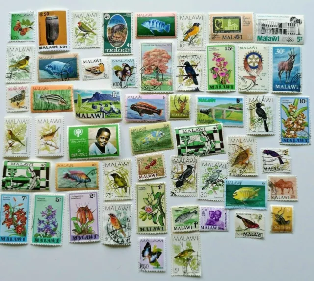 Malawi Stamps Collection - 50 to 500 Different Stamps