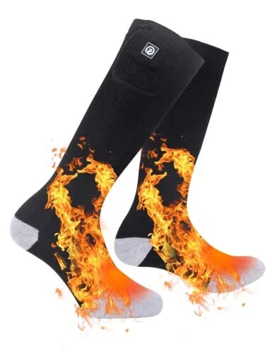 Heated Socks Men Women Battery Sock for Cold Feet Thermal Socks for Camping W...