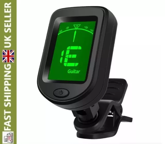 Digital Chromatic LCD Clip-On Electric Tuner For Guitar Ukulele Violin Acoustic 2