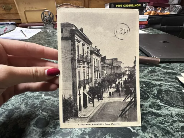 Cartolina S. Giovanni Rotondo Corso Umberto I Viaggiata 1955 Bg