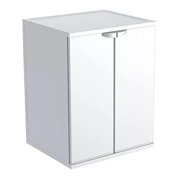 Mobile Coprilavatrice Esterno In Resina PVC Bianco A 2 Ante 69x65x88 Cm Mongardi