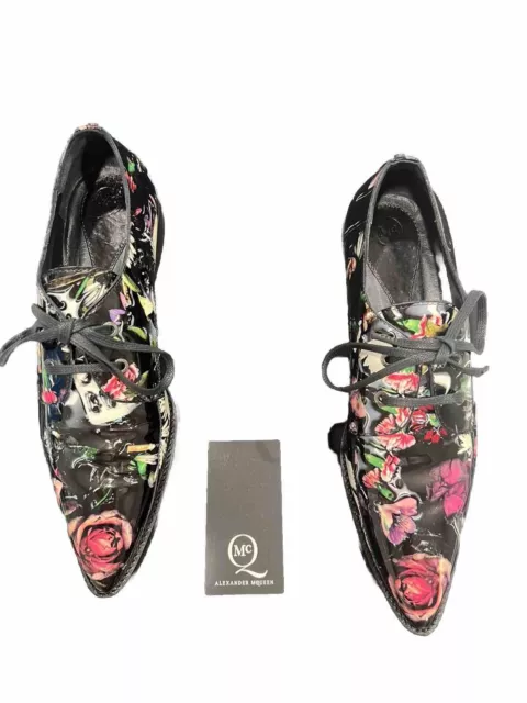 Alexander McQueen Floral Loafers Brand New Kim Derby Festival Authentic Art