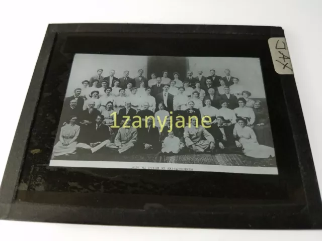 JAX HISTORIC Magic Lantern GLASS Slide LARGE GROUP Egypt Missionaries