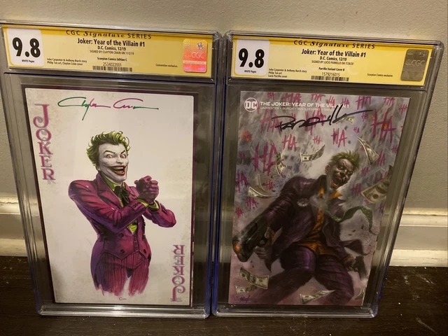 JOKER Year of the Villain 1 CGC SS Cover B Parrillo & C Crain Variants