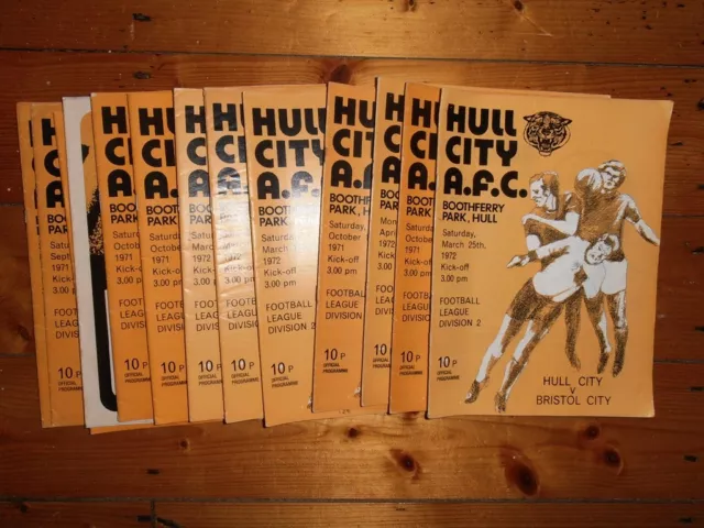 1971-72 HULL CITY HOME PROGRAMMES - Your Choice - FREE Postage