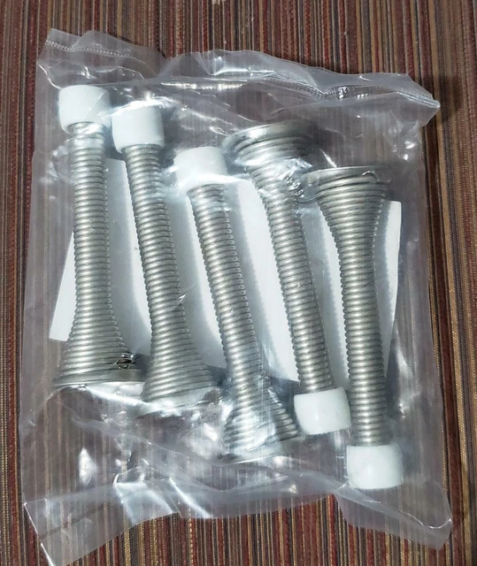 3" Spring Door Stop with Rubber Tip | AS LOW AS 50 CENTS EACH | Brass or Nickel 3