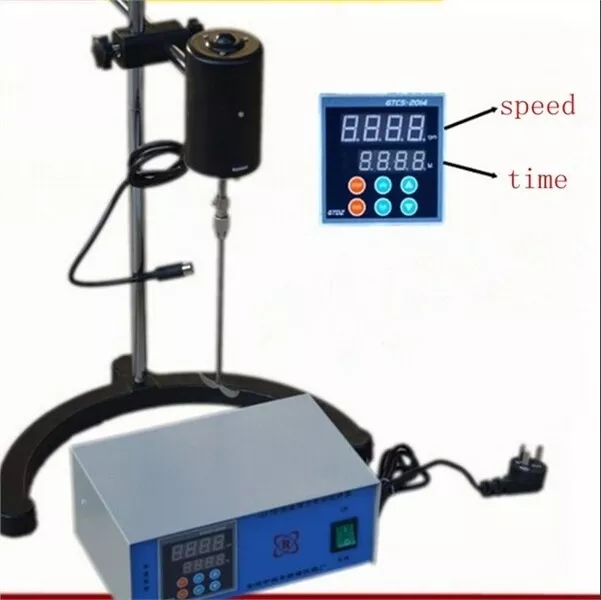Precision Force Electric Lab Stirrer Mixer W/ Tetrafluoroethylene Stirring Ro kx 2