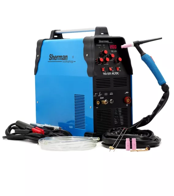 Sherman™ TIG Welder AC/DC 200AMP Welding inverter machine ARC HF Aluminium INOX