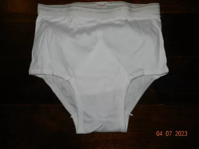 VINTAGE JOCKEY CLASSIC Briefs White Inverted Y-Front Underwear NOS 36 ...