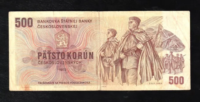 CZECHOSLOVAKIA 500 Korun 1973 P93 Státní Banka Československá