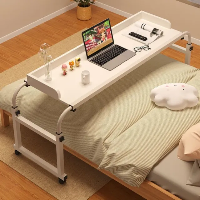Cross-Bed Stretchable Table Overbed Laptop Desk 140*40cm Height Adjustable Table