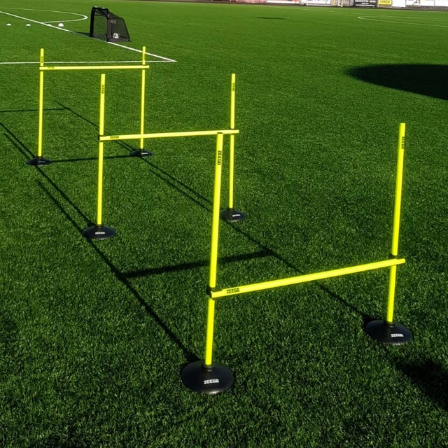 6-Pack Agility Training Poles With Rubber Bases | 5.4 FT Adjustable Soccer/Dog Agility Poles For Speed & Coordination