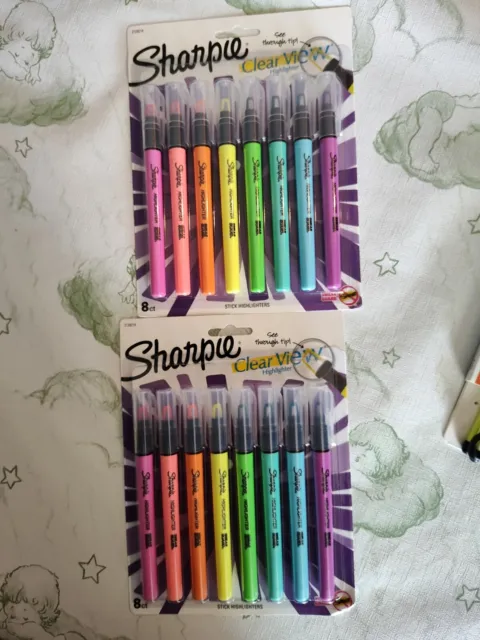 16 Piece Sharpie Clear View Highlighter Stick Assorted Pack 1966798