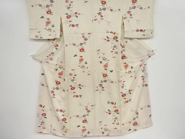 39069# Japanese Kimono / Antique Kimono / Kiku & Ume Blossom