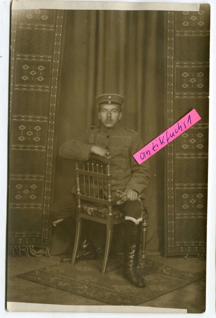 Portrait--Foto ( 2 ) : Husar Niebuhr vom Husaren Regiment Nr.17 aus Braunschweig