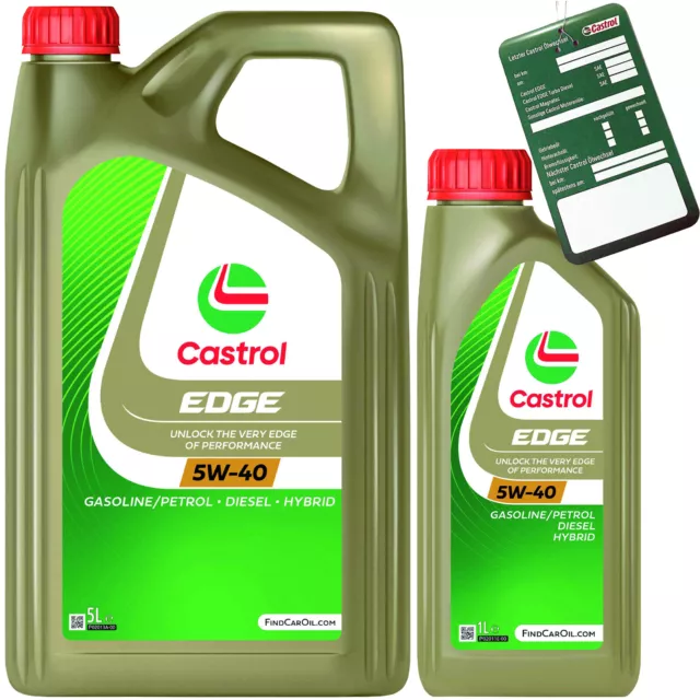 Motoröl Castrol EDGE 5W-40 6L VW 505.00 505.01 MB 229.31 229.51 Opel D40