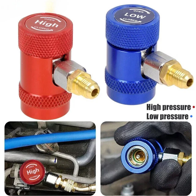 Adattatore R1234YF A R134A Per Aria Condizionata Auto - Connettore Rapido Lato Basso In Alluminio - Foto 8