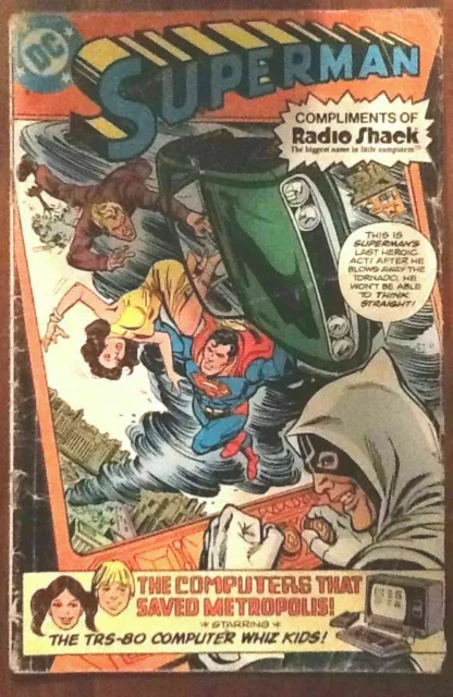 Superman Radio Shack giveaway comic book Dick Giordano 1980 DC Jim Starlin Andru